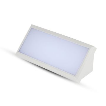 V-TAC VT-8054 Applique murale LED rectangulaire 12W couleur blanc angulaire extérieur IP65 applique murale blanc chaud 3000k sku 6813