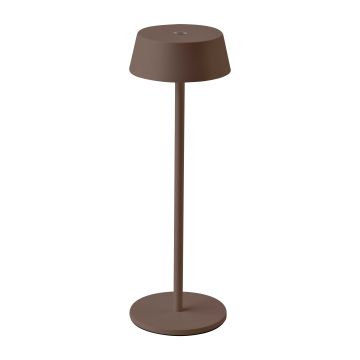 V-TAC VT-7562 LED table lamp 2W warm white 3000K with rechargeable battery ON/OFF touch button dimmable corten color IP54 - SKU 6821