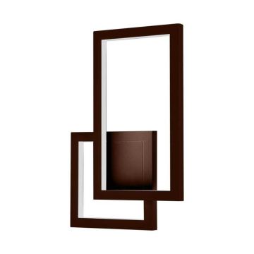 V-TAC VT-11120 applique led géométrique double rectangle et carré 20W couleur Corten design moderne 3000k IP20 sku 6840