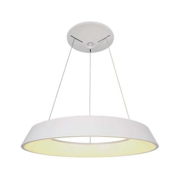 V-TAC VT-7755 round white led pendant light 48W circular suspended ring 3000K triac dimmable - SKU 6903