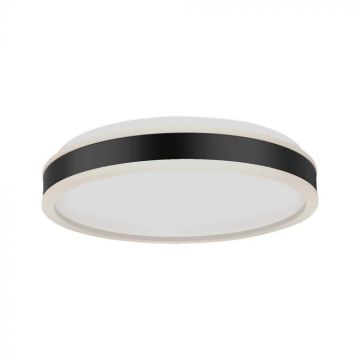 V-TAC VT-7757 LED ceiling light 38W triac dimmable 400x62mm surface mounting round black color 4000K - 6908