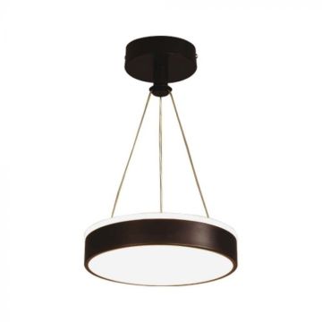 V-TAC VT-7765 round led pendant light black 12W circular hanging ring 4000K 240mm - SKU 6931