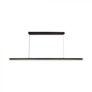 V-TAC VT-7771 Lustre LED 23W, plafonnier design moderne, applique suspendue rectangulaire, couleur noire, lumière 120cm, 4000K - 6943