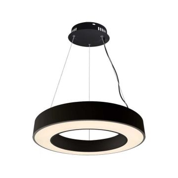 V-TAC VT-7760-B round black led pendant light 50W circular hanging metal ring 4000K triac dimmable - SKU 6957