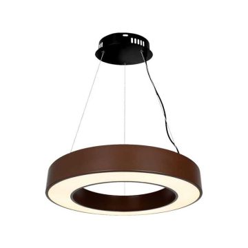 V-TAC VT-7760-C lustre suspendu led rond 50W corten suspendu anneau métallique 4000K triac dimmable - SKU 6959