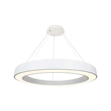 V-TAC VT-7793 round white led pendant light 90W circular suspended metal ring 4000K triac dimmable - SKU 6962