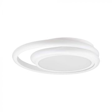 V-TAC VT-7783 Lampadario led da soffitto rotondo bianco doppio cerchio 300mm 24W 4000K design moderno - sku 6995