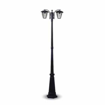 V-TAC VT-739 Garden pole stand Lamp Graphite black 2xE27 Bulb 199CM Rainproof IP44- SKU 7062
