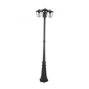 V-TAC VT-740 Garden pole stand Lamp Graphite black 3xE27 Bulb 199CM Rainproof IP44- SKU 7063