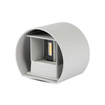 V-TAC LED semicircle wall lamp double led 6W 110lm/w satin gray adjustable beam warm white 3000K - sku 7083