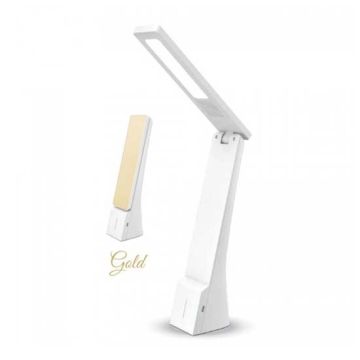 V-TAC VT-1014 4W LED Table Lamp touch color change dimming portable Gold ABS - SKU 7099