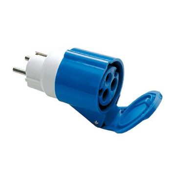 Adaptor for industrial purposes plug from S31 to 1 socket CEE 230V IP44 Fanton 73001
