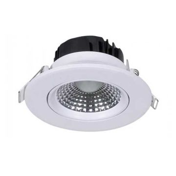5W LED Downlight Adjustable Round 350LM 68° V-TAC aluminum White Body VT-1100 RD – SKU 7329 - Warm white 3000k