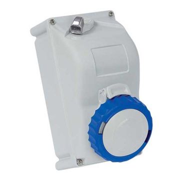 Wall-mounting interlocked socket KEY BLOCK 2P+E 32A 200-250V 6h IP67 Fanton 73360