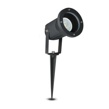 V-TAC VT-769 Picchetto con portalampada GU10 da giardino orientabile in Alluminio verniciato Nero IP44 - SKU 7517