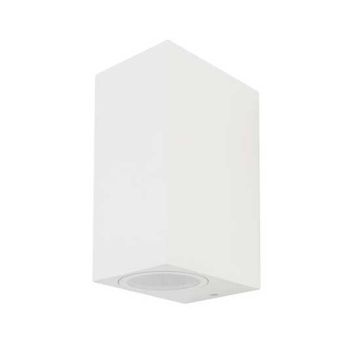 V-TAC VT-7652 applique en aluminium carré blanc 2xGU10 douille IP44 – SKU 7541