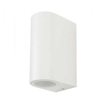 V-TAC VT-7652 applique en aluminium rond blanc 2xGU10 douille IP44 – SKU 7542