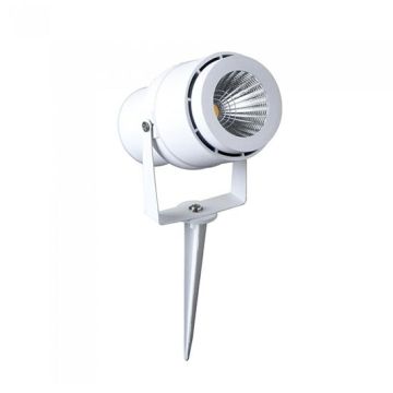 V-TAC VT-857-W-N12W led garden lamp adjustable 920LM 20° warm white 3000K white body waterproof IP65 - SKU 217547