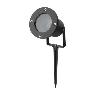 V-TAC VT-7701 LED-Gartenspieß mit GU10-Lampenfassung aus verstellbarem Aluminium in schwarzer Farbe IP65 - 7571