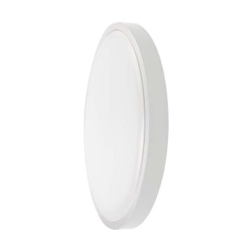 V-TAC VT-8624S-W-RD plafonnier led 24W micro-onde intégré détecteur de mouvement IP44 rond blanc 360° 3000K - sku 7662