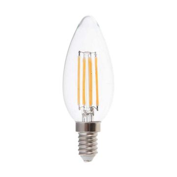 V-TAC VT-21125 Lampadina LED candela E14 dimmerabile a filamento lampada 5.5W 110lm/W luce bianco naturale 4000K - 7807