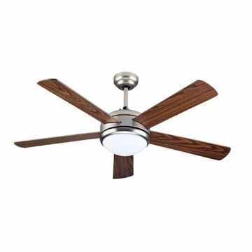V-TAC VT-6052-5 5 blades 132cm LED ceiling fan 60W AC with 15W 3IN1 color change lamp and remote control - sku 7913
