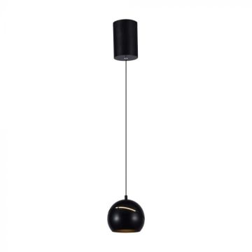 V-TAC VT-7796 Lampadario LED 8.5W a sospensione forma campana in metallo nero 12cm regolabile 3000K - 7998