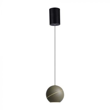 V-TAC VT-7796 Lustre suspension LED en forme de cloche 8,5W en métal doré champagne 12cm réglable 3000K - sku 8000