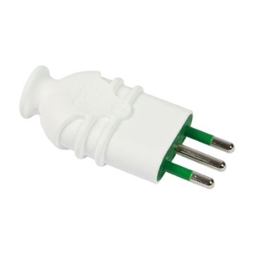 Stecker italienisch std. 2P+E 10A HI-PRO weißer Körper Fanton 80100