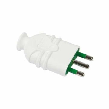 Stecker italienisch std. 2P+E 16A HI-PRO weißer Körper Fanton 80110
