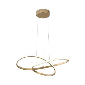 V-TAC VT-7799 Round LED chandelier design Modern circular shape with abstract interweaving 20W in aluminum gold color 3000К - 8014