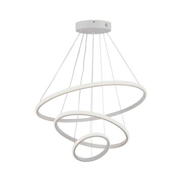 V-TAC VT-7816 LED pendant chandelier 3 suspended circles 32W in metal with a Modern Design 60*100cm Colors white 3000K - 8018