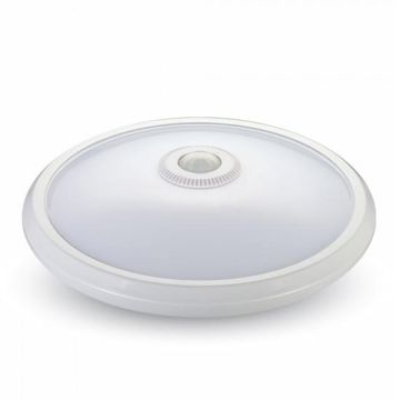 V-TAC PRO VT-13 Circular led ceiling light 12w chip samsung with IR motion sensor + twilight 4000K IP20 - SKU 21808