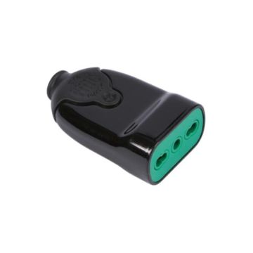 Socket P17/11 demountable italian-dual-size std. 2P+E 16A mod. Bicò black body Fanton 81001