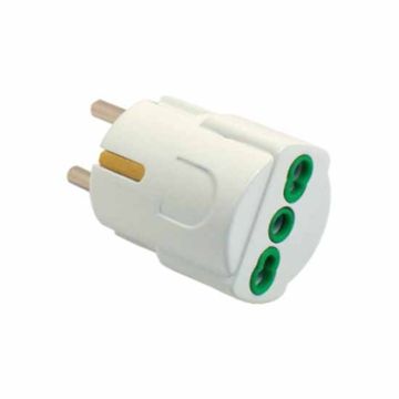 Einweg-Adapterstecker französisch/deutsch std. 2P+E 16A Steckdose std. 2P+E 16AFanton 81090