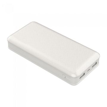 V-TAC VT-3502 Power Bank ABS white 20.000mah 2 output micro USB 2.1A - sku 8189