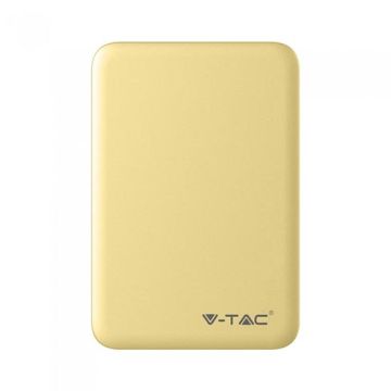 V-TAC VT-3503 Power Bank ABS yellow 5.000mah 2 output micro USB 2.1A - sku 8196