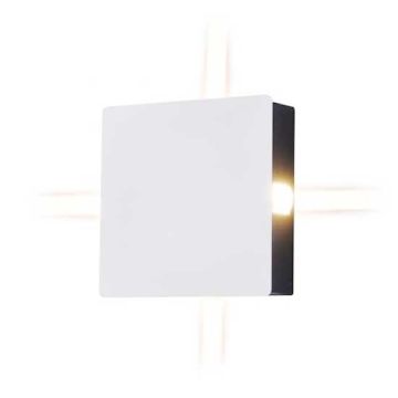 V-TAC VT-704 4W LED wall light wam white 3000K aluminium white square body IP65 - SKU 8209