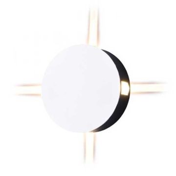 V-TAC VT-706 4W LED wall light warm white 3000K aluminium white round body IP65 - SKU 8213