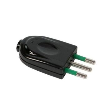 Stecker S11 demountable italienisch std. 2P+E 10A 250V mod. Easy schwarz Körper Fanton 82511-E