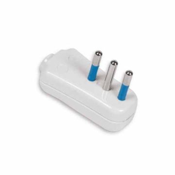 Flat white plug italian std. 2P+E 10A FantonFanton 82530-E