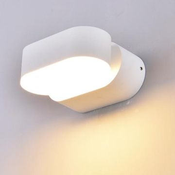 V-TAC VT-816 6W LED Wandleuchte weiß drehbarer Kopf ovale Wandleuchte Naturweiß 4000K IP65 - SKU 8287