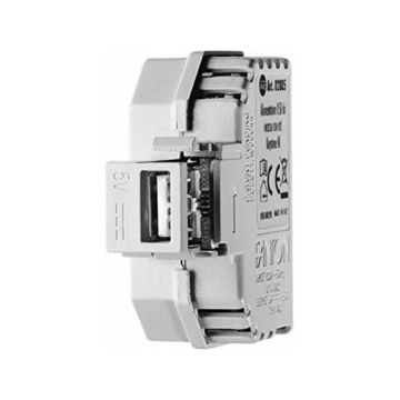 Alimentatore USB da incasso 1.2A 5V per serie civili con aggancio Keystone Bianco Fanton 82884