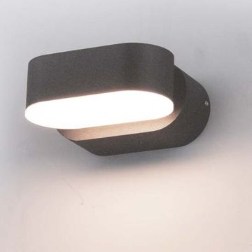 V-TAC VT-816 6W LED Wandlamp Warmweiß 3000K Aluminum drehbare grau Körper IP65 - SKU 8290