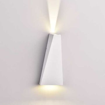 V-TAC VT-826 6W LED COB wall light warm white 3000K aluminium white body IP65 - SKU 8295