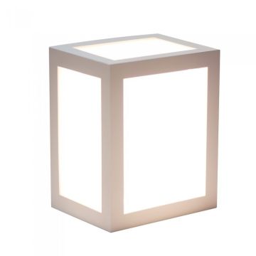 V-TAC VT-822 applique murale LED 12W wall light cube corps blanc froid 6400K IP65 - sku 8336