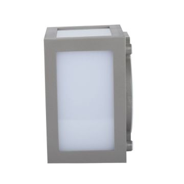 V-TAC VT-822 Lampada applique LED da parete forma cubo 12W lanterna colore grigio bianco caldo 3000K IP65 - sku 218337