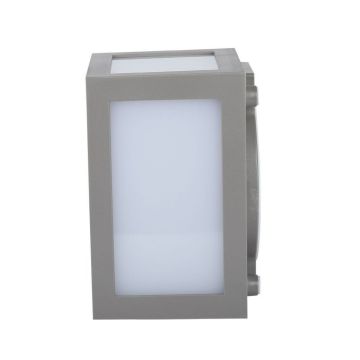 V-TAC VT-822 12W LED Würfel Wandleuchte Laterne grau Farbe warmweiß 3000K IP65 - sku 218337