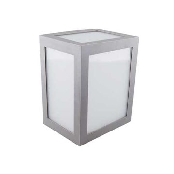 V-TAC VT-822 applique murale LED 12W wall light cube corps gris blanc neutre 4000K IP65 - sku 8338