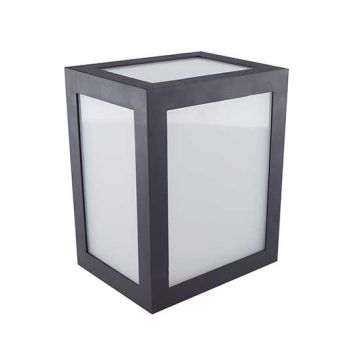 V-TAC VT-822 12W led wall light cube black body cold white 6400K IP65 - SKU 8342